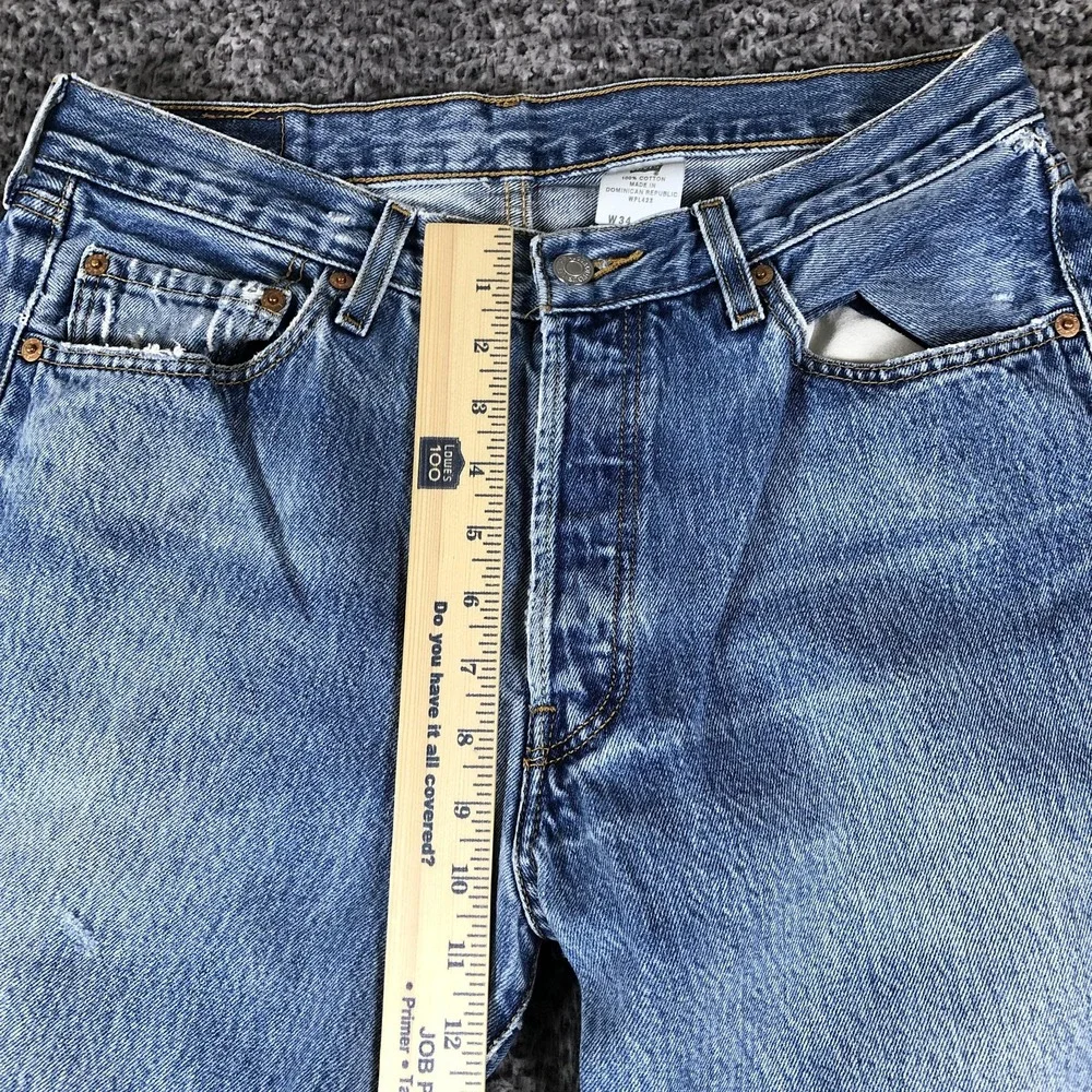 Vintage Levis Jeans Mens 34x36 (Fits 31x33) 501 Straight Leg Denim Button Fly